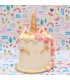 gâteau licorne anniversaire thème animal magique arc en ciel multicolore rainbow unicorn enfant petite fille