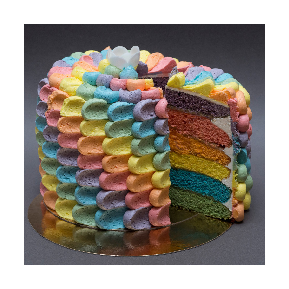 Gâteau multicolore