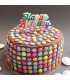 gâteau smarties anniversaire enfant fête coloré multicolore chocolat