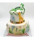 gâteau anniversaire enfant thème animaux de la savane éléphant girafe crocodile